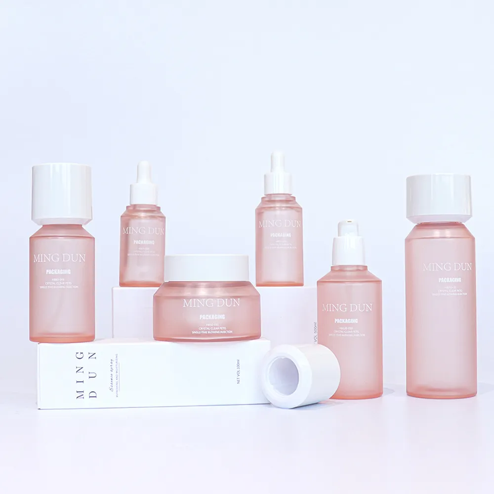 Toner 200ML PETG embalagens de cosméticos garrafa de plástico/frasco da loção de cuidados da pele definir recipientes personalizados com bomba