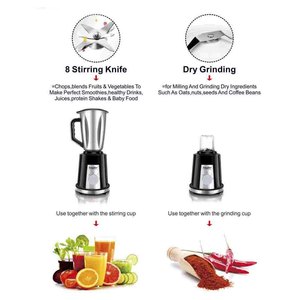 Sonifer SF-8028 Nhà Bếp Điện 2 Kiểm Soát Tốc Độ 8 Lưỡi 2 Trong 1 Máy Xay Bằng Thép Không Gỉ Jar <span class=keywords><strong>Ice</strong></span> Crush Máy Xay Sinh Tố - Product Image 6