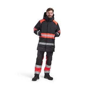 BLAKLADER - 448519779955M Parka d'hiver haute visibilité Noir/Rouge-EAN 7330509853290 HI-VIS WORKWEAR - Product Image 3