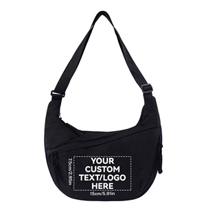 Bolso Bandolera de Nylon Sencillo para Mujer, Bolso de Hombro Versátil Tipo Dumpling con Logotipo Personalizable, Riñonera con Logotipo Personalizado - Product Image 1