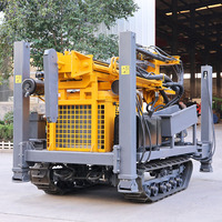 Foreuse hydraulique diesel DTH portable sur chenilles, 300 m, haute efficacité, pour forage profond et réglage rapide de la profondeur, pour puits d'eau