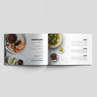 Menu de restaurant personnalisé imprimé avec couverture rigide, options de logo personnalisé, impression offset, papier d'art pour restaurants, cafés, traiteurs