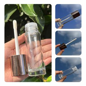 Flacone in <span class=keywords><strong>Vetro</strong></span> Vuoto <span class=keywords><strong>di</strong></span> Lusso da 30ml, Forma Rotonda, Tubo per Lucidalabbra con Pennello Grande, Confezione Cosmetica Vuota - Product Image 2