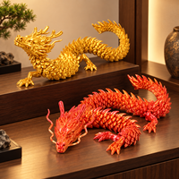 Figurine de dragon chinois articulée en plastique imprimé en 3D, fabriquée en Chine, disponible en plusieurs coloris, pour les 14 ans et plus, unisexe