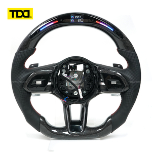 พวงมาลัยคาร์บอนไฟเบอร์แท้ TDD พร้อมไฟ LED สำหรับรถยนต์ Jaguar - Product Image 1