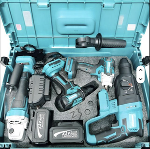 Juego de Herramientas Eléctricas Portátiles 4 en 1 de Alta Calidad, 21v 24v 48v, Color Azul, para Construcción Industrial, WKC-4-1 - Product Image 3
