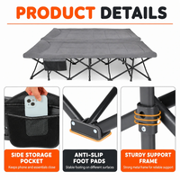 Nueva Cama Plegable Extra Ancha de 59 Pulgadas para Acampar, 2 en 1 con Colchón para Dos Personas, Venta al Por Mayor