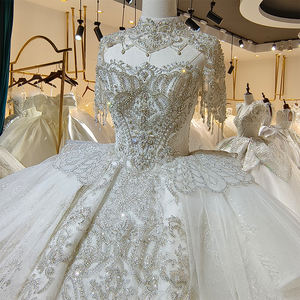 Vestido de Novia de Princesa con Escote en V, Apliques, Mangas Desmontables, Silueta de Sirena/Trompeta, Lsml016 para - Product Image 6