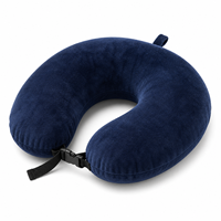 Oreiller de voyage ergonomique en mousse à mémoire de forme Deep Blue, en forme de U, avec support cervical et attache réglable, idéal pour avion et voiture – Ensemble fournisseur