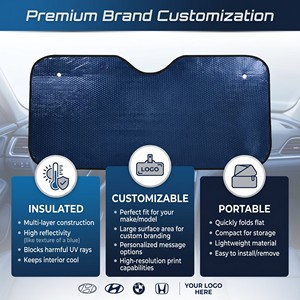 Pare-soleil pliable pour pare-brise de voiture, bloque les rayons UV, protection solaire pour vitre avant de voiture - Product Image 1