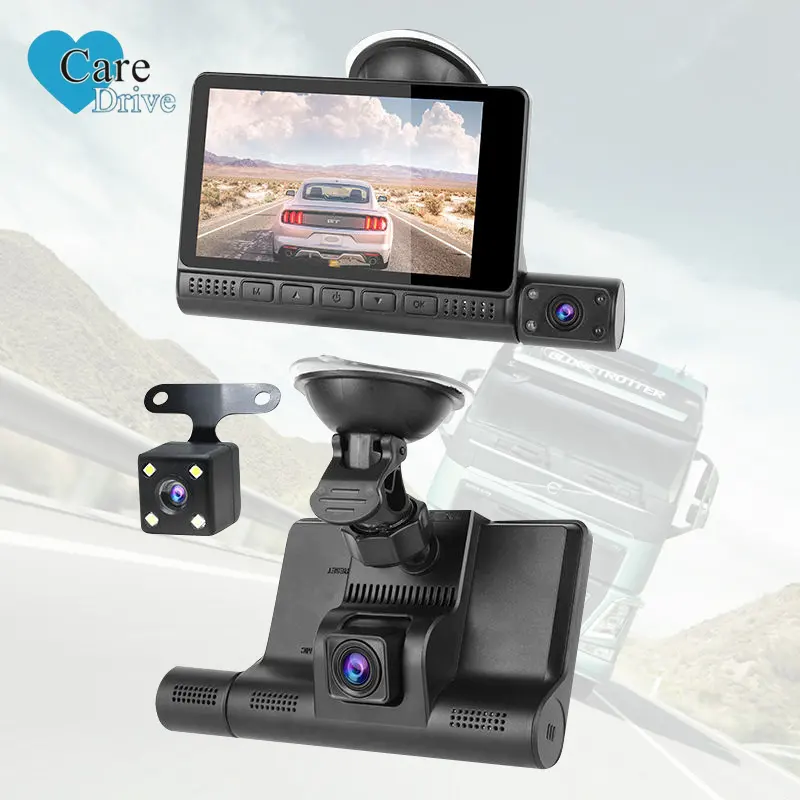 CareDrive Dash Cam fotocamera anteriore e posteriore Dvr per auto videoregistratore per auto veicolo Black Box Full Hd 1080P registratore per visione notturna