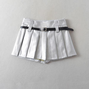Été chaud petite fille mignon plissé Micro <span class=keywords><strong>Mini</strong></span> Tutu en cuir court enfants adolescentes jupes - Product Image 3