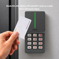 Keypad RFID Logam Tahan Air IP65 Wiegand 26-37bit Mudah Dipasang 125KHz EM HID 13.56MHz Mifare NFC Pembaca Kartu Kontrol Akses