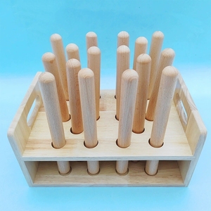 Bâtons de rythme en bois naturel en gros avec support, instruments de percussion Orff pour enfants, pour l'enseignement musical en classe - Product Image 3