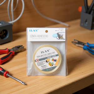 Cinta Adhesiva de Doble Cara ILAN 8mm x 20m Fina de Dos Capas Para Uso Eléctrico - Product Image 3