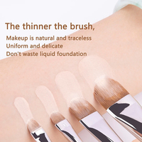 Ensemble de 4 pinceaux à paupières pour débutants, pinceaux de maquillage pour le contour des yeux et du nez, pinceaux à poils doux pour le dégradé et l'ombrage