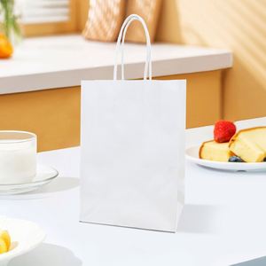 Sac en papier kraft brun en gros, acceptant l'impression personnalisée, sac cadeau en stock, sac de courses à poignée torsadée pour la restauration rapide à emporter - Product Image 2