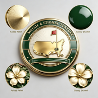 Pièce commémorative en gros Golf Legends 2026 – Pièce de défi personnalisée en métal pour tournoi sportif, souvenir et cadeau de collection