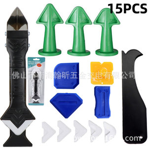 <b>Silicone</b> Caulking <b>Tool</b> Kit 15Pcs With Nozzle Scraper And Sealant Application Accessories For DIY Home Repair - Product Image 1