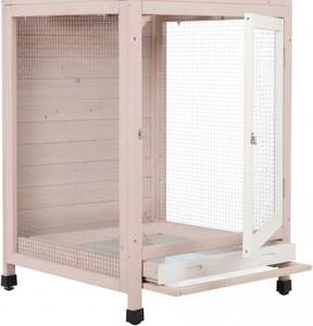 Ahşap açık kuş kafesi: 67-in Aviary ile 2 Perches, küçük kuşlar için mükemmel, ispinozlar, gri kuşlar - Product Image 4