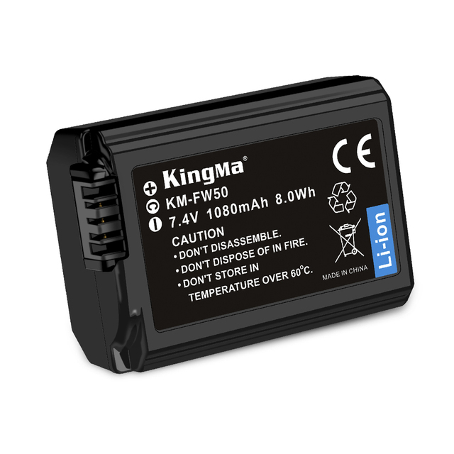 KingMa Rechargeable Digital Camera Battery NP-FW50 for Sony A6000 A7RII A5100 Camera