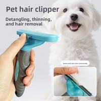 Brosse professionnelle en plastique sûre pour le toilettage des animaux, outil de démêlage pour chiens et chats, râteau pour sous-四rêches, brosse lissante pour éliminer les nids de poussière et les nœuds