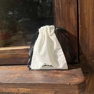 Hot Sale Eco Reusable Natural Recycled Cotton <b>Pouch</b> Small Cotton <b>Drawstring</b> Bag With Custom Logo Printed - Product Image 2