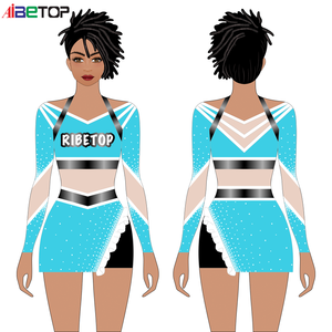 Nouveaux uniformes de pom-pom girl de conception personnalisée pour hommes \/sublimation sport <span class=keywords><strong>homme</strong></span> pom-pom girl avec strass - Product Image 4