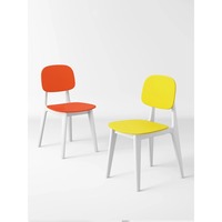 Chaise de salle à manger empilable sans accoudoirs, en plastique épaissi, style moderne et minimaliste, non rotative et non pliable, pour usage domestique et commercial