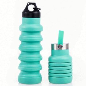 Botella de Agua Plegable de Silicona con Tapa Abatible a Prueba de Fugas, Éxito de Ventas Transfronterizo - Product Image 1