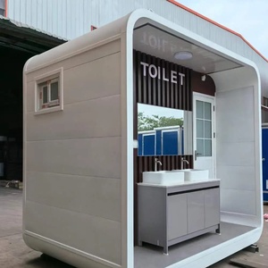 Modern Custom Portable Outdoor <strong>Toilets</strong> Prefab Mobile Public Bathroom Park WC Sandwich Panel Container House Outdoor Use - Product Image 2