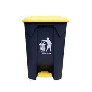 Poubelle à pédale en <span class=keywords><strong>plastique</strong></span> Offre Spéciale en usine 30L 40L 50L <span class=keywords><strong>60</strong></span> <span class=keywords><strong>L</strong></span> 70L 80L 100L poubelle noire poubelle en <span class=keywords><strong>plastique</strong></span> extérieure <span class=keywords><strong>avec</strong></span> <span class=keywords><strong>couvercle</strong></span> jaune - Product Image 3