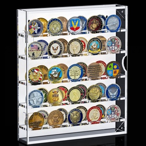 Hộp Trưng Bày Đồng Xu Thử Thách Quân Sự Bằng Acrylic Có Thể Điều Chỉnh Gắn Tường Hộp Đựng Tiền Xu - Product Image 1