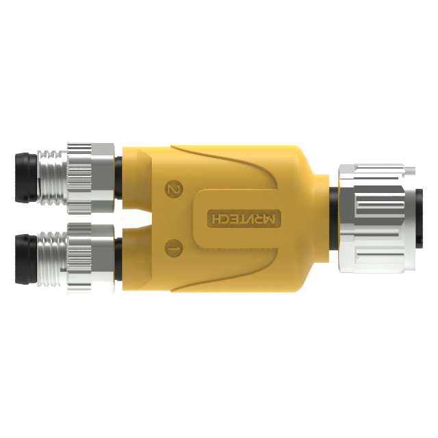 IP67 M12 M8 Y Splitter Waterproof Connector Manufacturer M12 M8 2-Branch Compact Splitters IP67 Male Female Waterproof