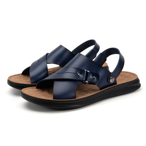 <span class=keywords><strong>Sandali</strong></span> da <span class=keywords><strong>uomo</strong></span> fatti a mano <span class=keywords><strong>in</strong></span> <span class=keywords><strong>vera</strong></span> <span class=keywords><strong>pelle</strong></span> pantofole piatte da esterno a due vie uso <span class=keywords><strong>sandali</strong></span> per gli uomini di alta qualità - Product Image 4