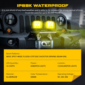 Barre lumineuse à haute puissance 122W, longue portée, avec des pods LED de 5 pouces et 270° °   Technologie de tir latéral pour SUV tout-terrain - Product Image 6