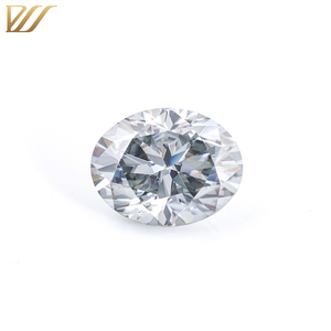 Diamant synthétique moissanite de couleur gris clair, taille ovale brillante, 5x7 mm, poli, en <span class=keywords><strong>vente</strong></span> - Product Image 1