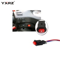 Luz de freno de emergencia Universal colorida e interruptor de peligro para HONDA Scooter interruptor botón pulsador en interruptores de motocicleta de embalaje