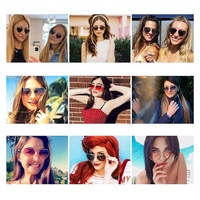 Lunettes de soleil polarisées en forme de cœur en métal à la mode pour filles pour femmes Vente en gros Amazon Lunettes
