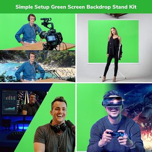Écran vert Portable 100 pouces avec trépied, arrière-plan Chromakey pour diffusion en direct de jeux vidéo - Product Image 5