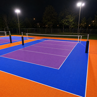Dalles de terrain de volley-ball en PP de couleur personnalisée pour les clubs, les universités et les sites sportifs de marque