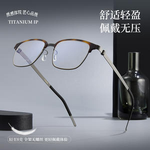 Monture de lunettes rectangulaire pour homme en titane pur, légère, monture complète, verres en acrylique, Danyang Batch 9835 - Product Image 4