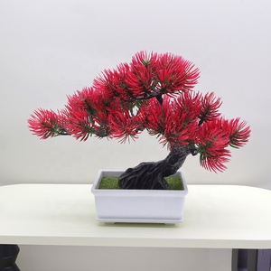Simulación bienvenida Pino árbol Mesa decoración plástico flor Oficina escritorio en maceta pequeño árbol adornos transfronterizo al por mayor - Product Image 6