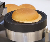 Machine à hamburger en forme de UFO coréen, presse chauffante en acier inoxydable pour toasts, glaces, paninis, gelato, hamburgers glacés