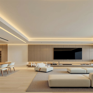 ตู้วางทีวีแบบลอยตัวสำหรับห้องนั่งเล่น ขนาด <span class=keywords><strong>55</strong></span> นิ้ว พร้อมไฟ LED วัสดุไม้  แบบ 2 ลิ้นชัก  สำหรับศูนย์รวมความบันเทิงสมัยใหม่ - Product Image 1