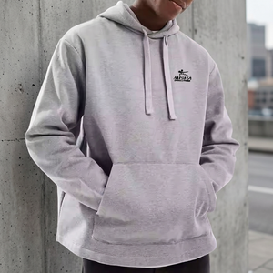 Sweat à capuche décontracté pour homme avec poche kangourou avant et logo en lettres - Product Image 3