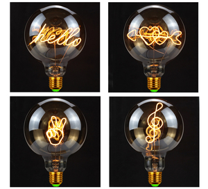 Ampoules Led Vintage <span class=keywords><strong>Ampoule</strong></span> Grand <span class=keywords><strong>Globe</strong></span> Alphabet Filament 4W Dimmable AC110V 220V Rétro Amour Maison Lettre Ampoules Décoratives - Product Image 1