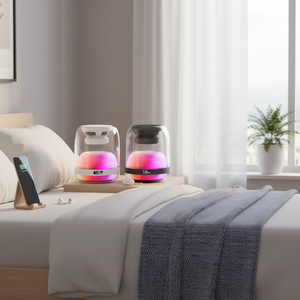 Smart Home Bluetooth Speaker With Alarm <b>Clock</b> <b>Digital</b> Display For Bedroom Phone Call Function Wireless Audio - Product Image 3