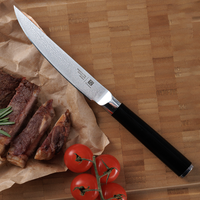 Couteau de cuisine personnalisé avec logo, couteau à steak japonais de 5 pouces, 67 couches d'acier Damas, manche ergonomique, usine vérifiée