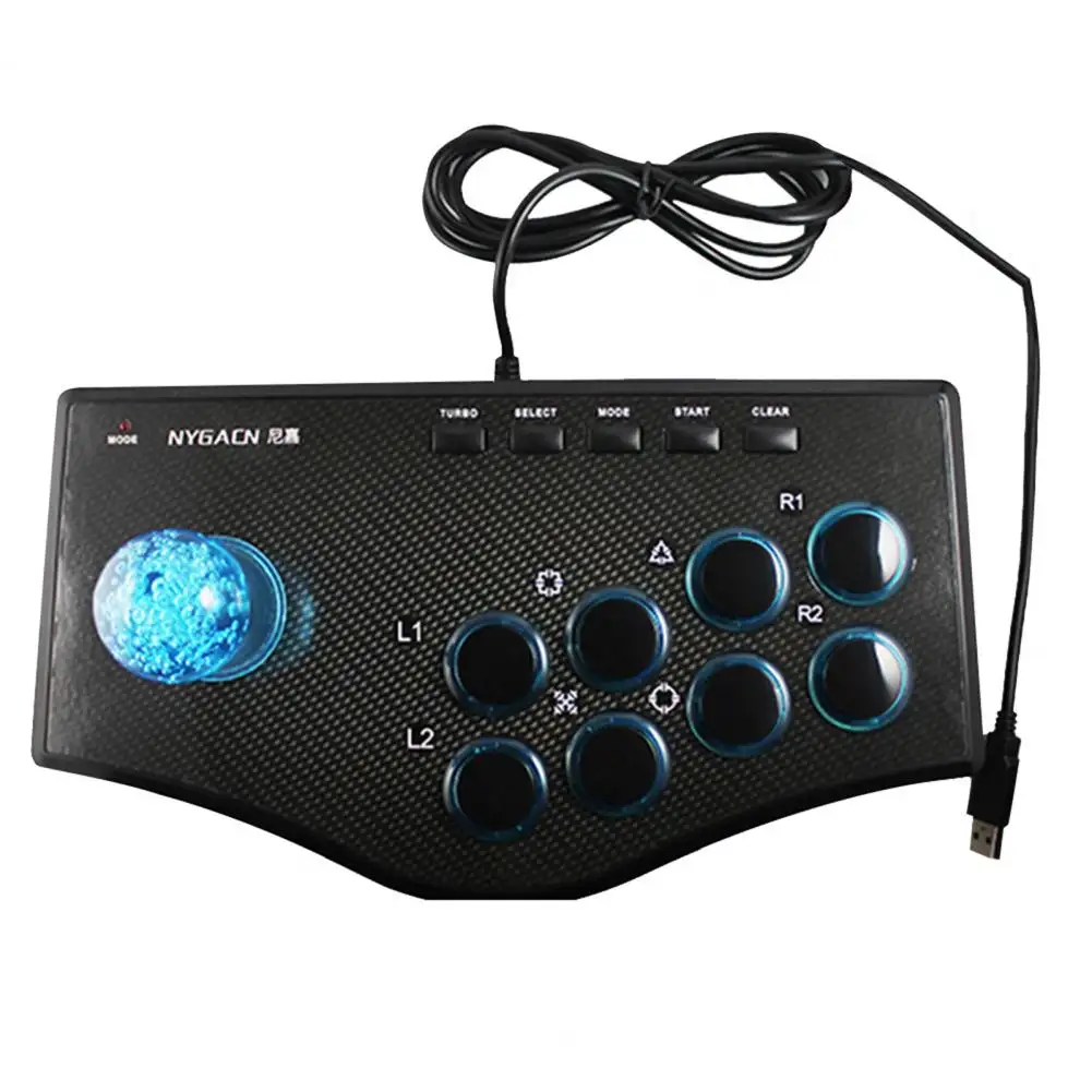 Controlador de juegos arcade con cable USB, Joystick USBF para PS2/PS3, ordenador, PC, mortal kombat